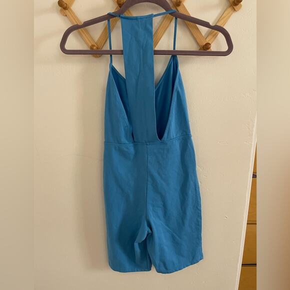 Zara Romper Women's Small Blue Bodysuit Spaghetti Strap Racerback - Picture 6 of 6
